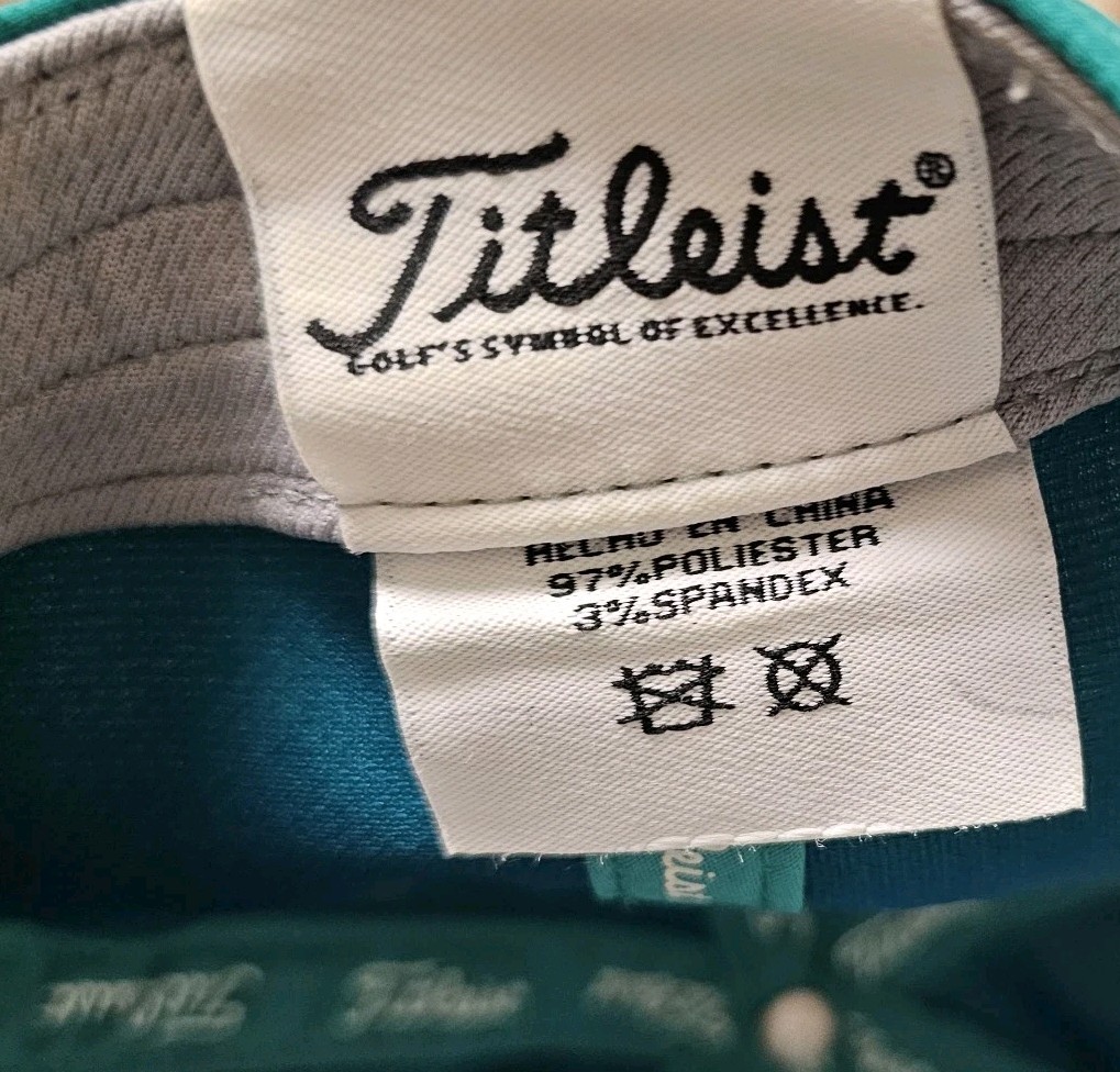 Titleist Golf Strap Back Hat Cap Aqua Teal Turquoise Adjustable Kiawah Island