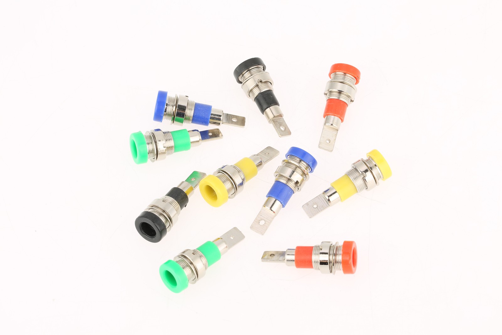 10 PCS Mixed Color Banana Socket 4.0mm Jack For Panel Mounting Test Probes New
