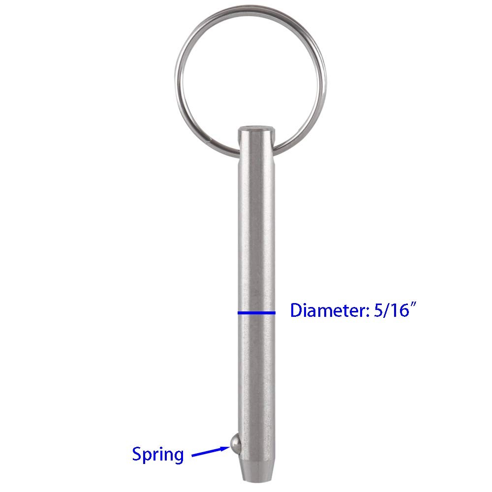2 Pack Quick Release Pins Diameter 5/168mm Usable Length 21/457mm Full 31