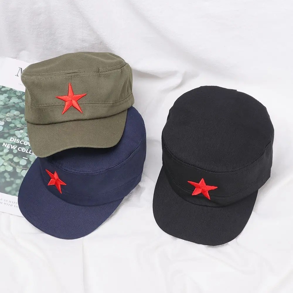 New Hats Communist Cap Red Star Army Che Guevara Cuba Stars Military Cool Hat