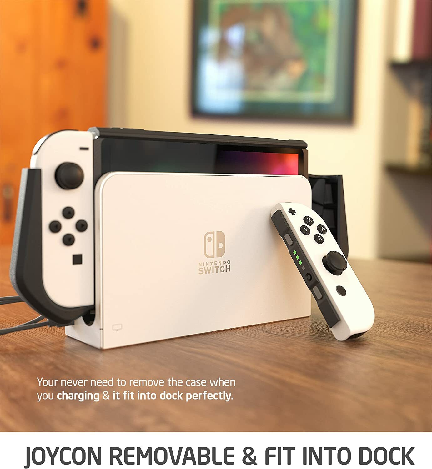 Mumba Dockable Case For Nintendo Switch OLED 2021 Grip Case Ergonomics Cover