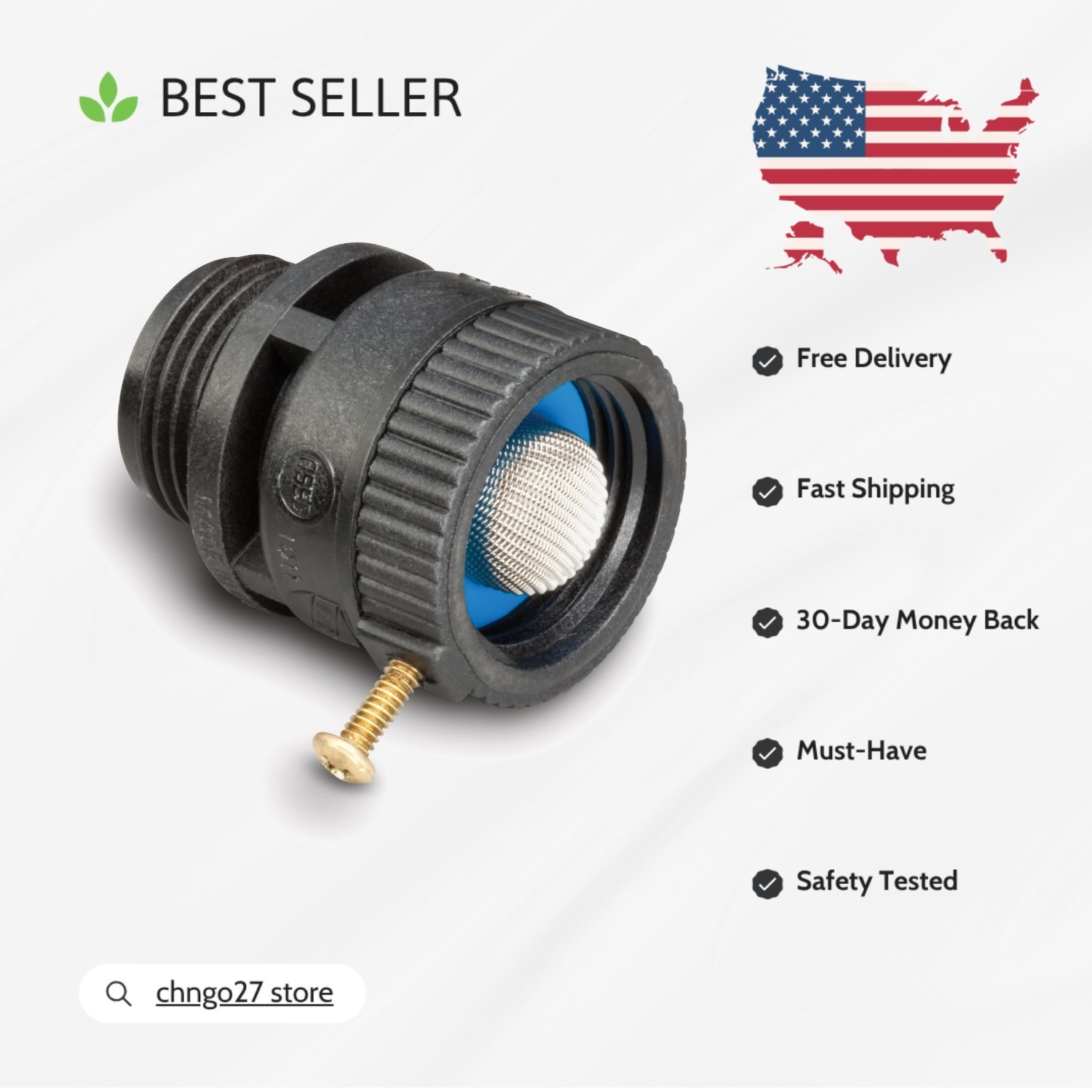 3/4" Female Thread Backflow Preventer & Filter: Protect Drinking Water Safely