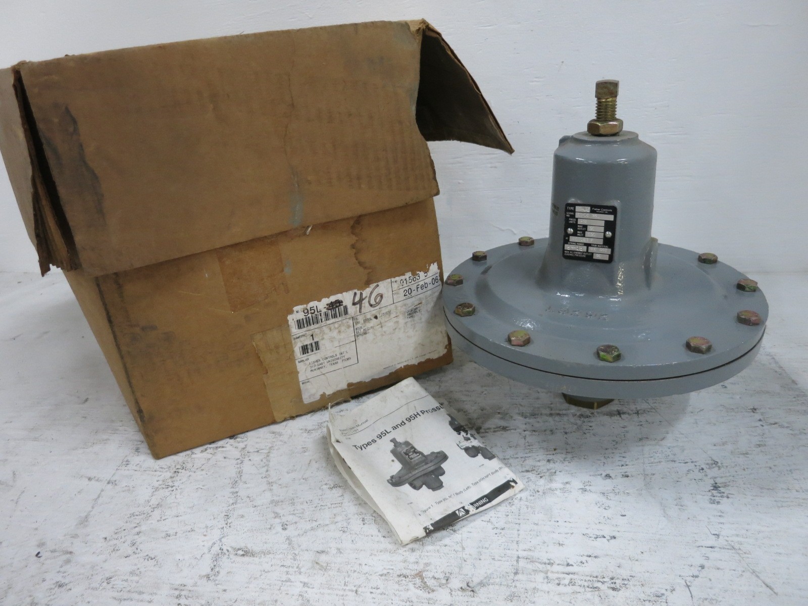 NEW Fisher Type 95L-46 Pressure Regulator 50 Outlet 250 Inlet PSI 5-15 416 SST
