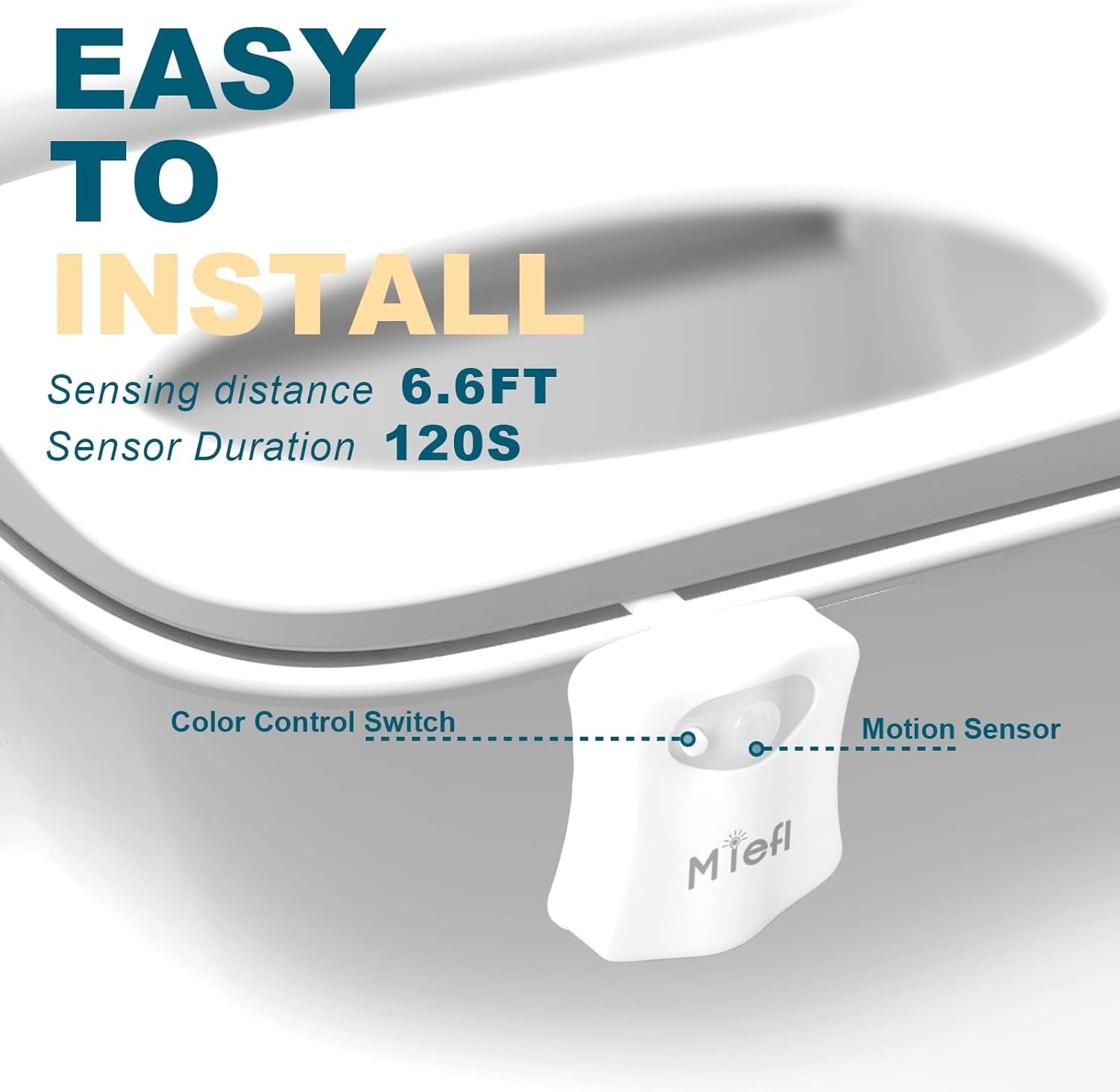 Toilet Light Motion Sensor 16 Colors Changing (2 Pack) Led Glow Bowl inside Toil