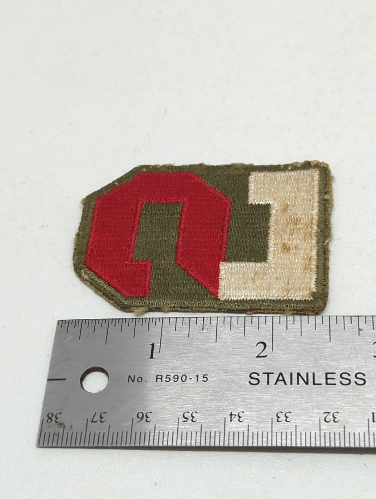 WWII US Army Shoulder Patch 2nd Unit Embroidered Vintage