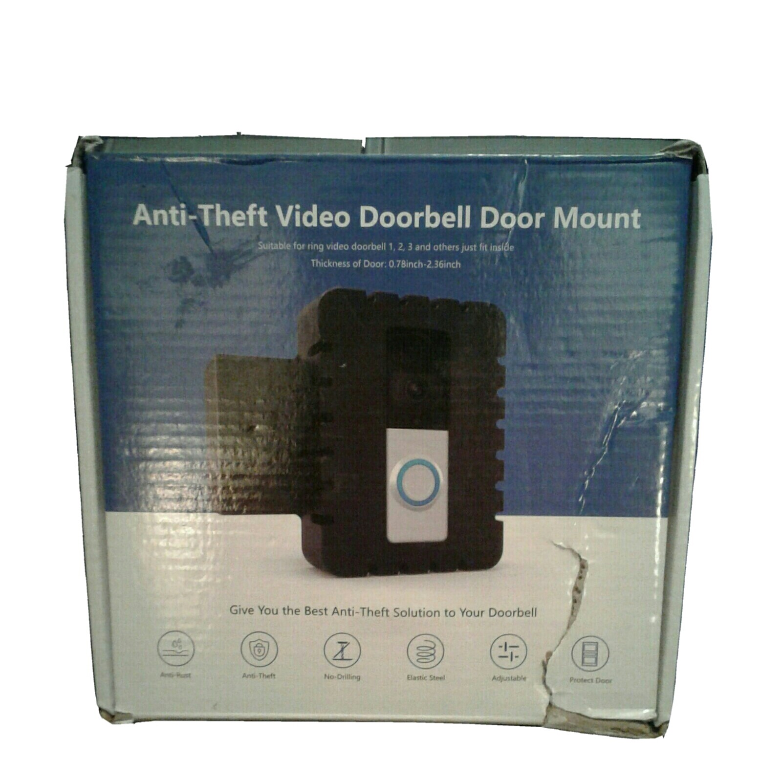 Anti-theft Video Doorbell Mount Door Mount Holder for Video Doorbell DAMAGED BOX