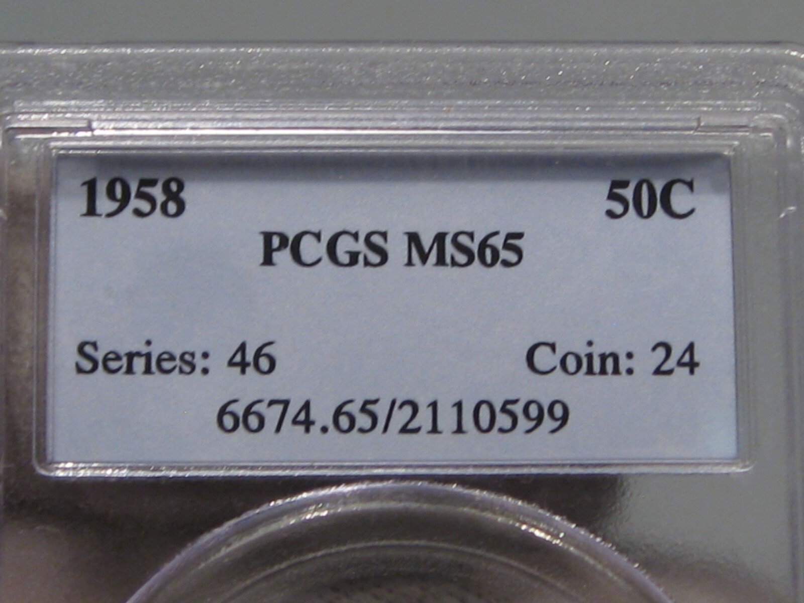 BU GEM TONED 1958 Franklin Half Dollar PCGS MS65. #44