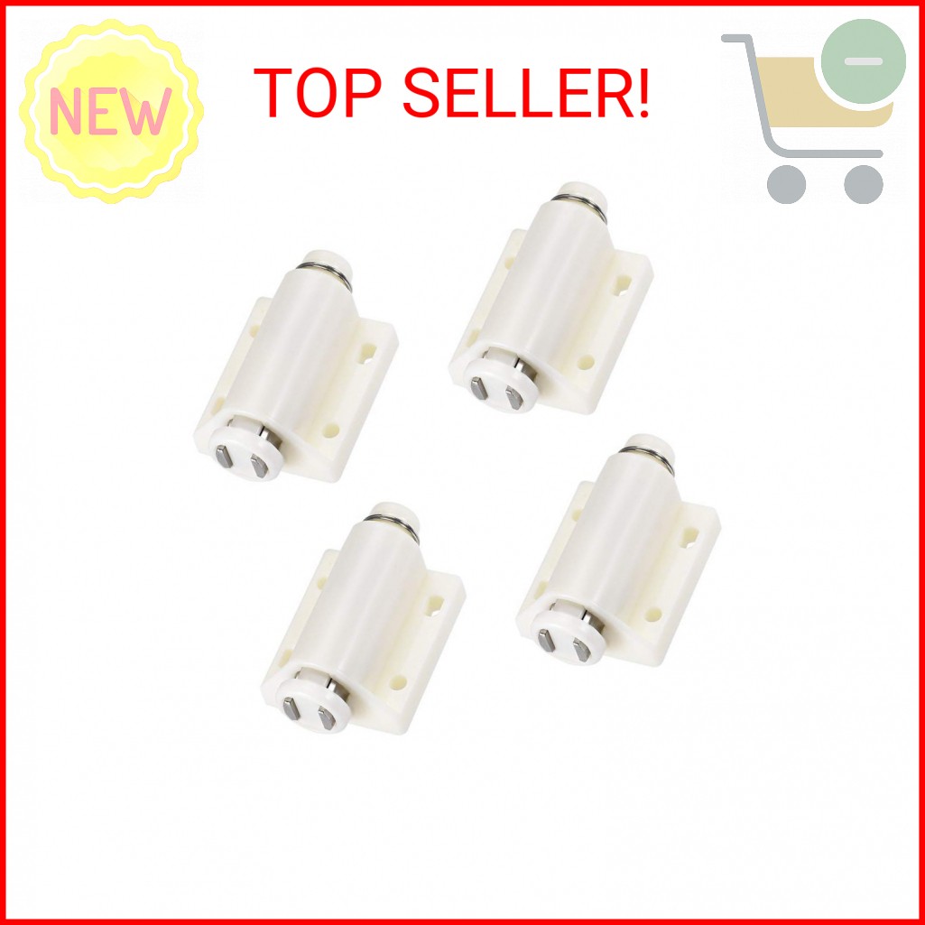 uxcell Touch Catch Magnetic Press Latch for Cabinet Door Cupboard Drawers White