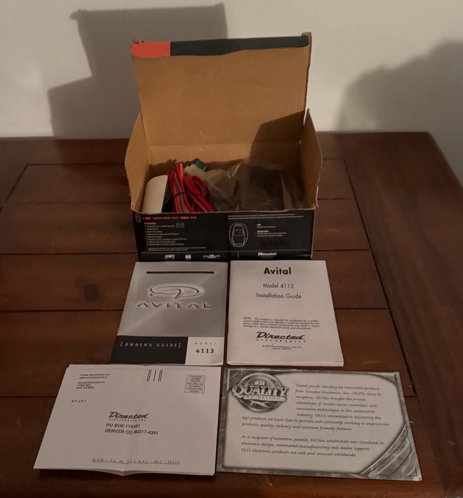 Avital 4113 Remote Engine Start / 1 Way Mint In Box With Instructions