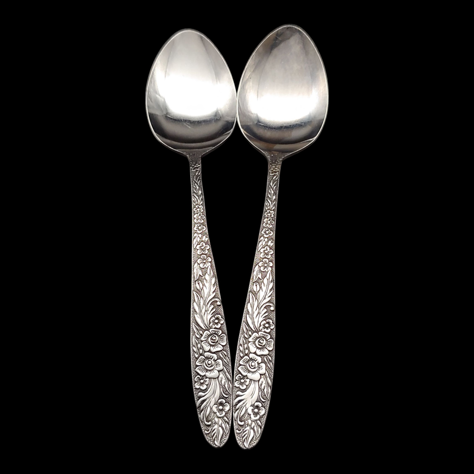2 National Stainless Danielle Teaspoons - 6 1/8" Stainless Steel Japan