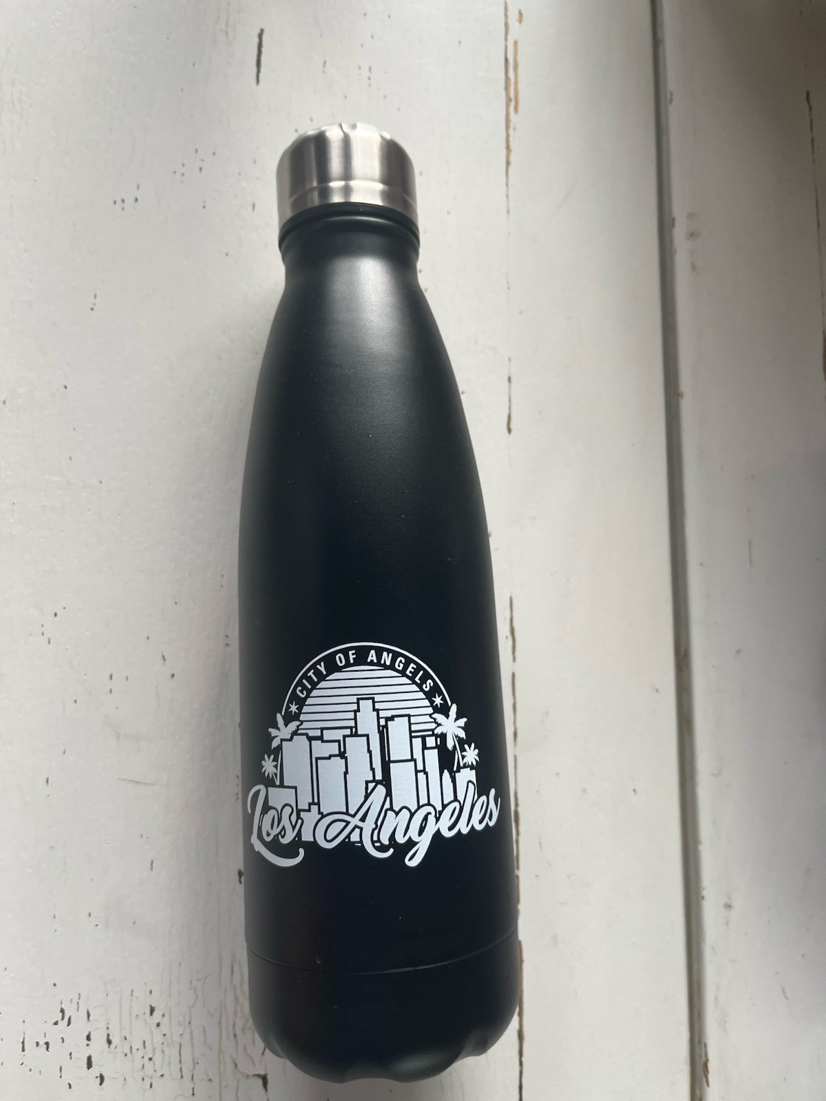 Los Angeles 17 Oz Stainless Steel Souvenir Water Bottle, Reusable Metal