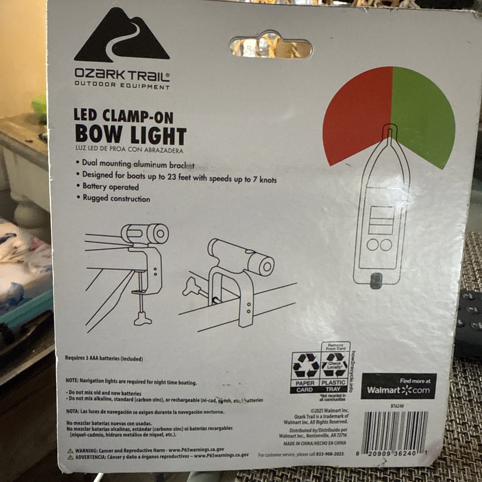 Ozark Trail LED Clamp On Bow Light New