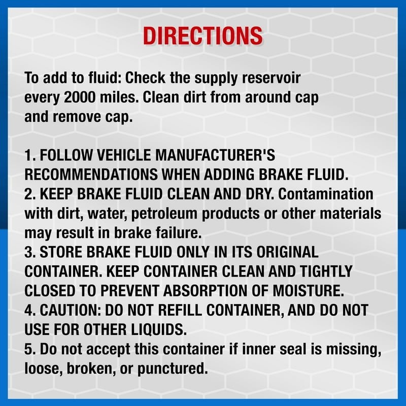 Super Tech DOT 4 Brake Fluid, Motor Vehicle, 32 fl oz