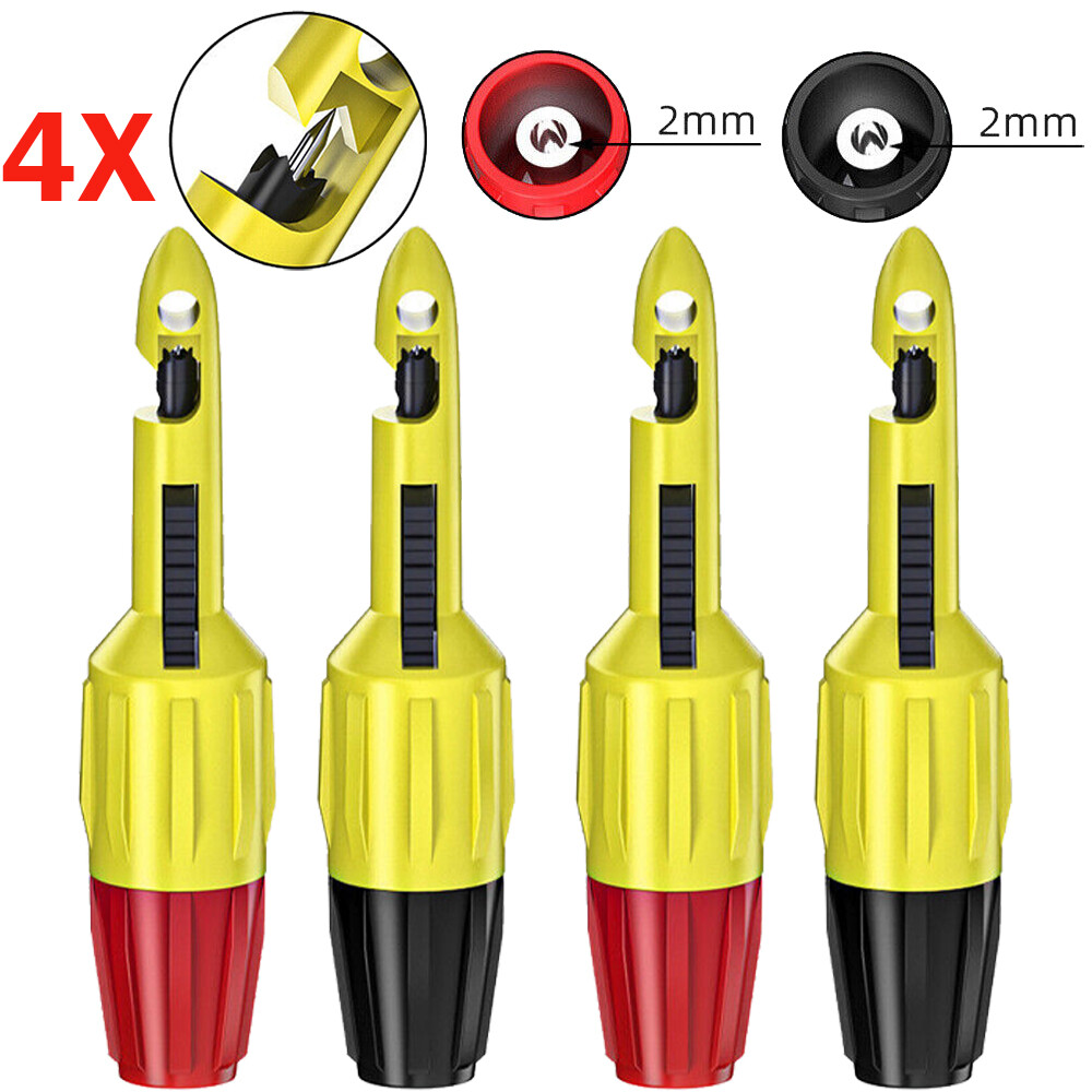 2 Pairs Automotive Repair Wire Piercing Puncture Probe Test Clip With 2mm Jack