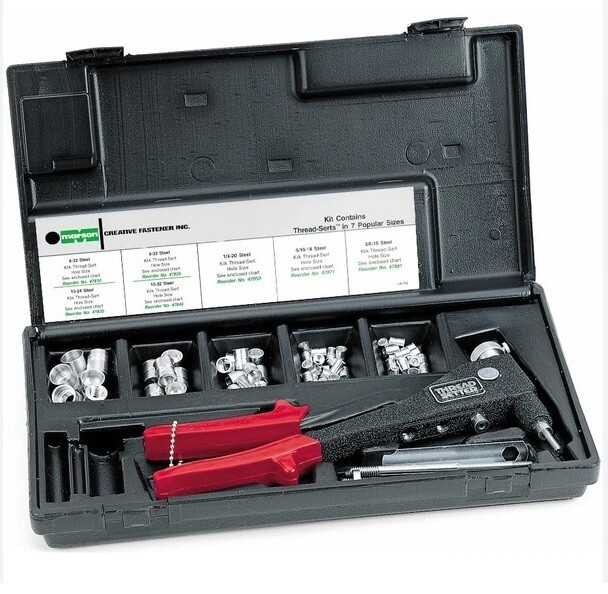Marson M39315 RN-1 Ribbed Rivet Nut Tool Kit w/ Gun, Case and Threaded Mandrels