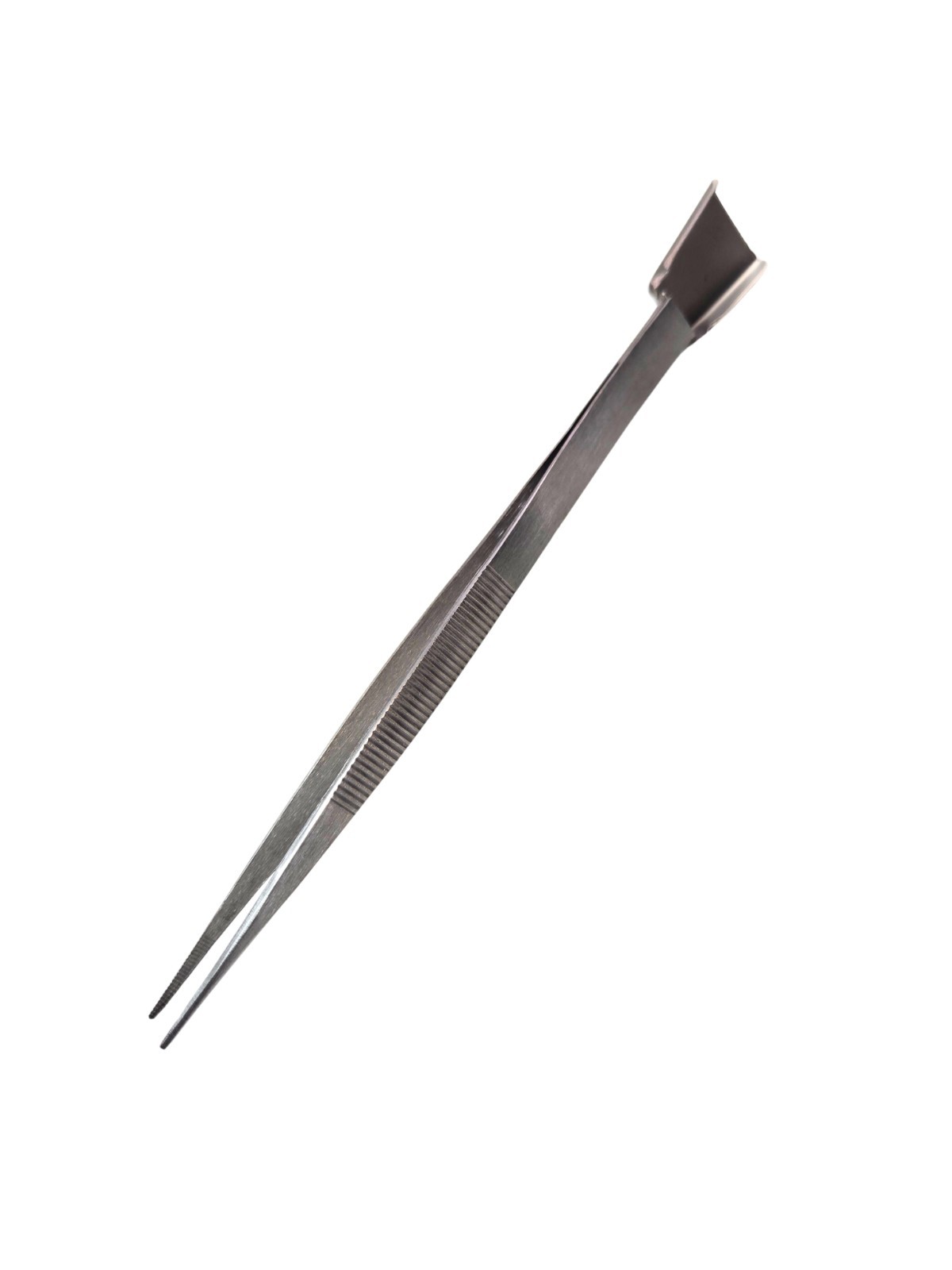 Gemstone Tweezers with Scoop 7" Serrated Stainless Steel Jewelry Tool
