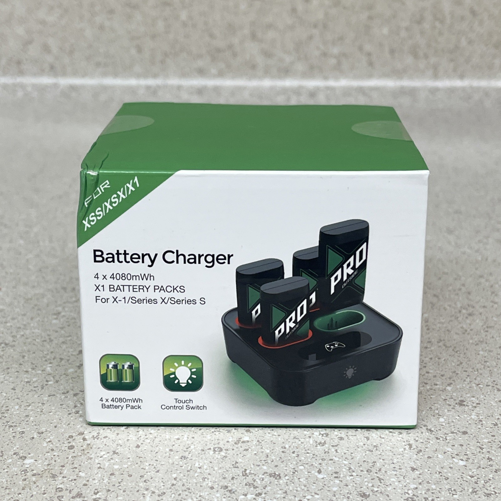 4*3600 mWh Battery Pack for Xbox Series X|S/Xbox One X|S with Xbox One Charger