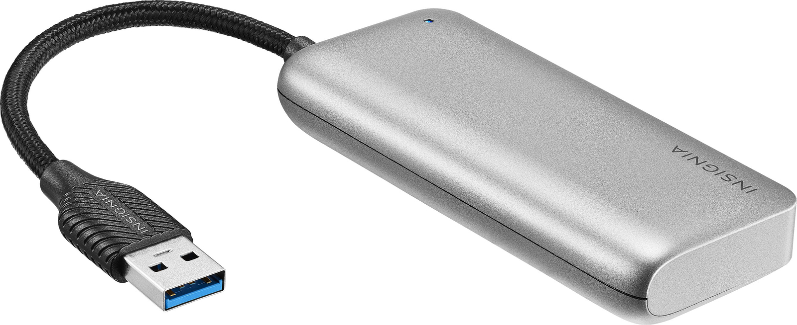 Insignia- 4-Port USB 3.0 Hub - Gray