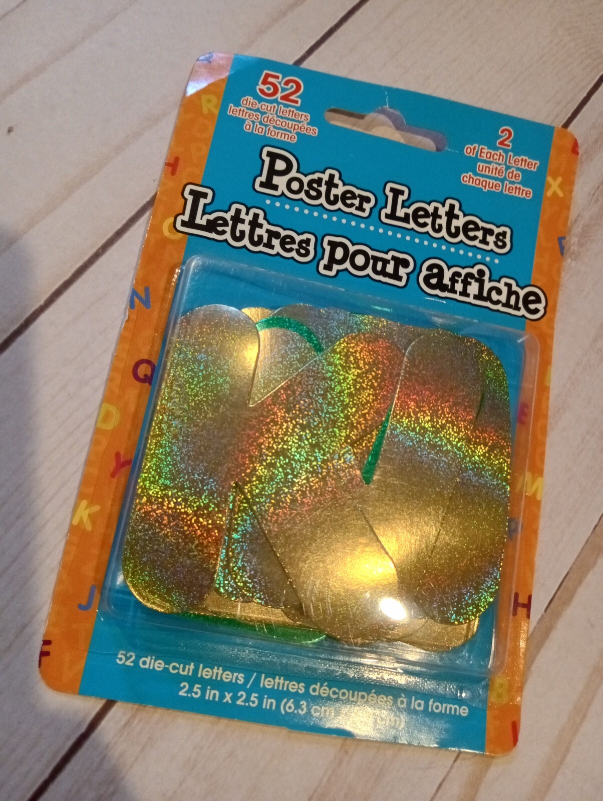 Gold Green Poster Board Letters 52 Science Fair Project Letters 2 of Each 2.5 in