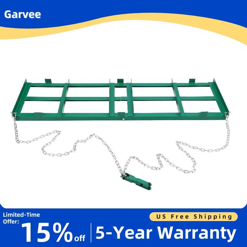 Heavy-Duty 48" Square Drag Harrow for Tractor & ATV - Lawn & Pasture Leveling Ra