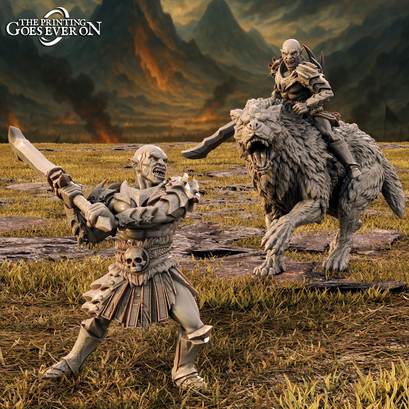Azrak - Orc Leader - 28-32mm After the Fire - Resin Tabletop Miniature