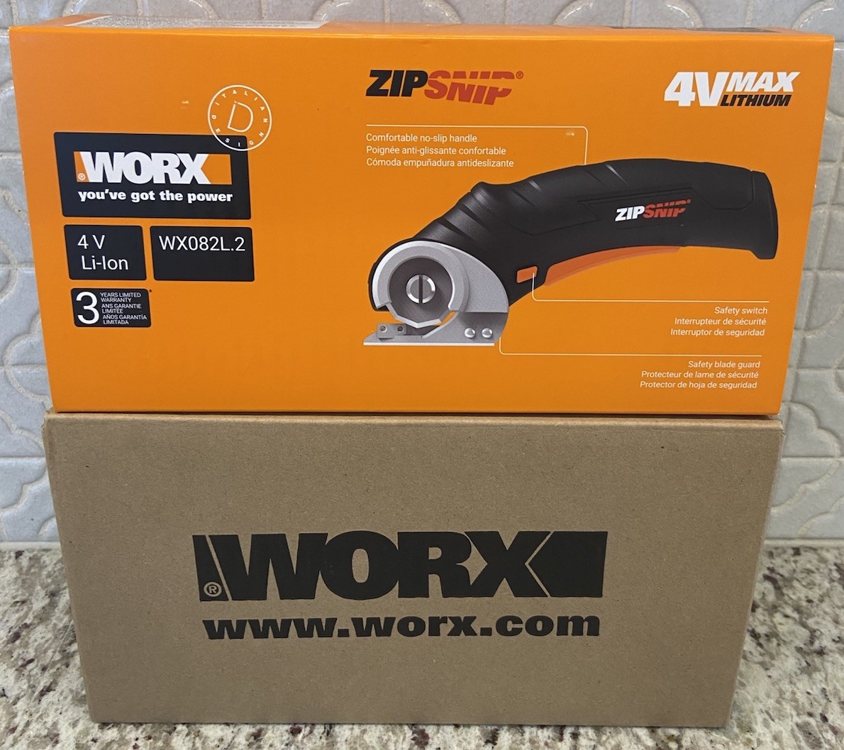 WORX ZipSnip V4 Lithium Max Rechargeable Cordless Electric Scissors-NEW IN BOX-