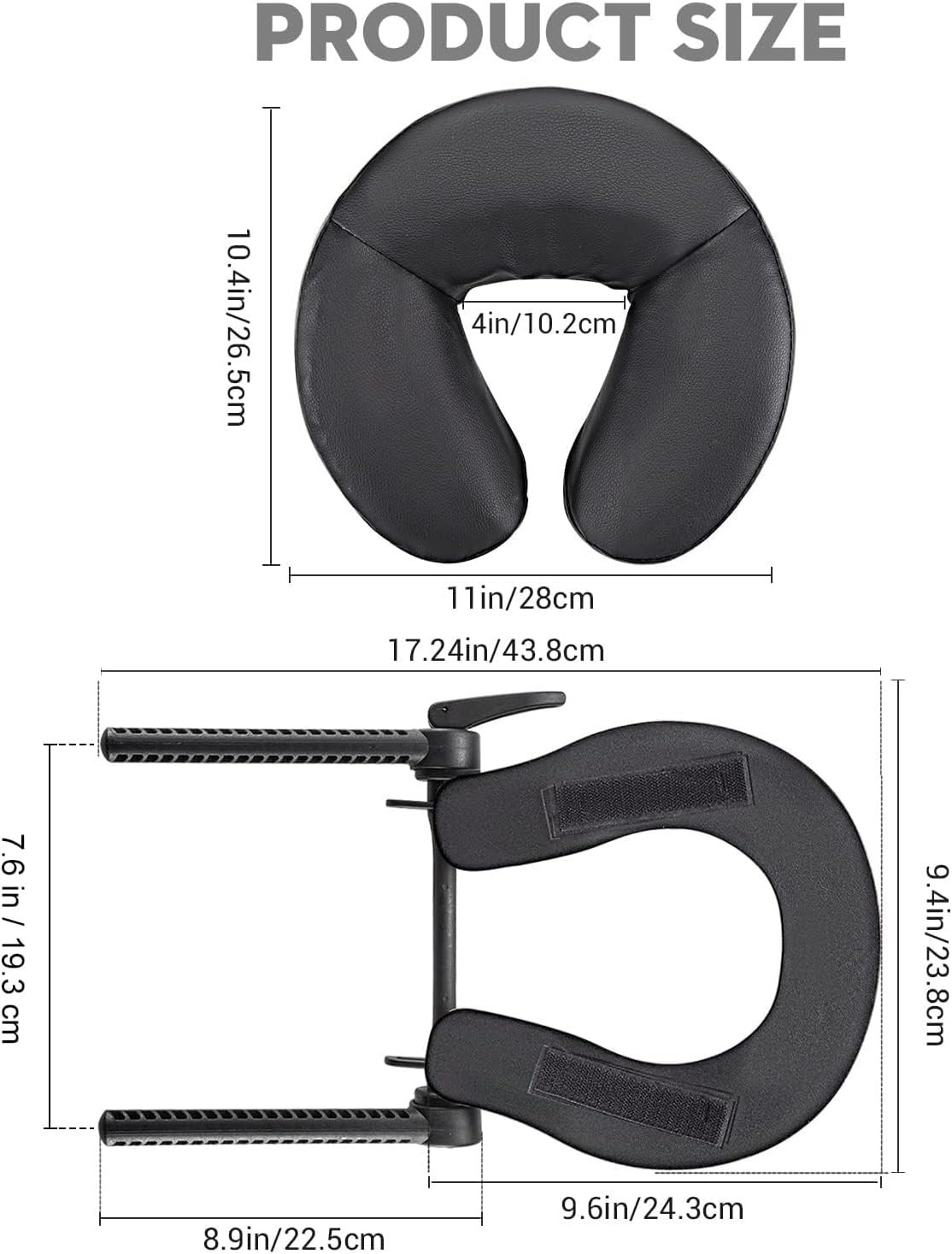 Universal Face Cradle & Cushion - Adjustable Massage Table Headrest for Salon &