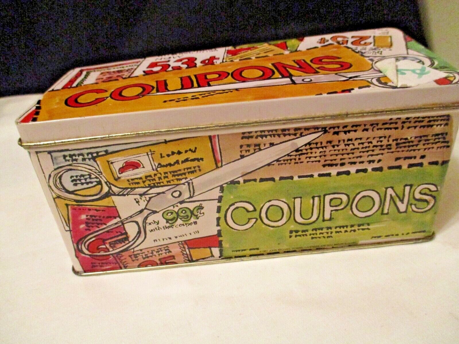Decorative Coupon Saving Metal Tin