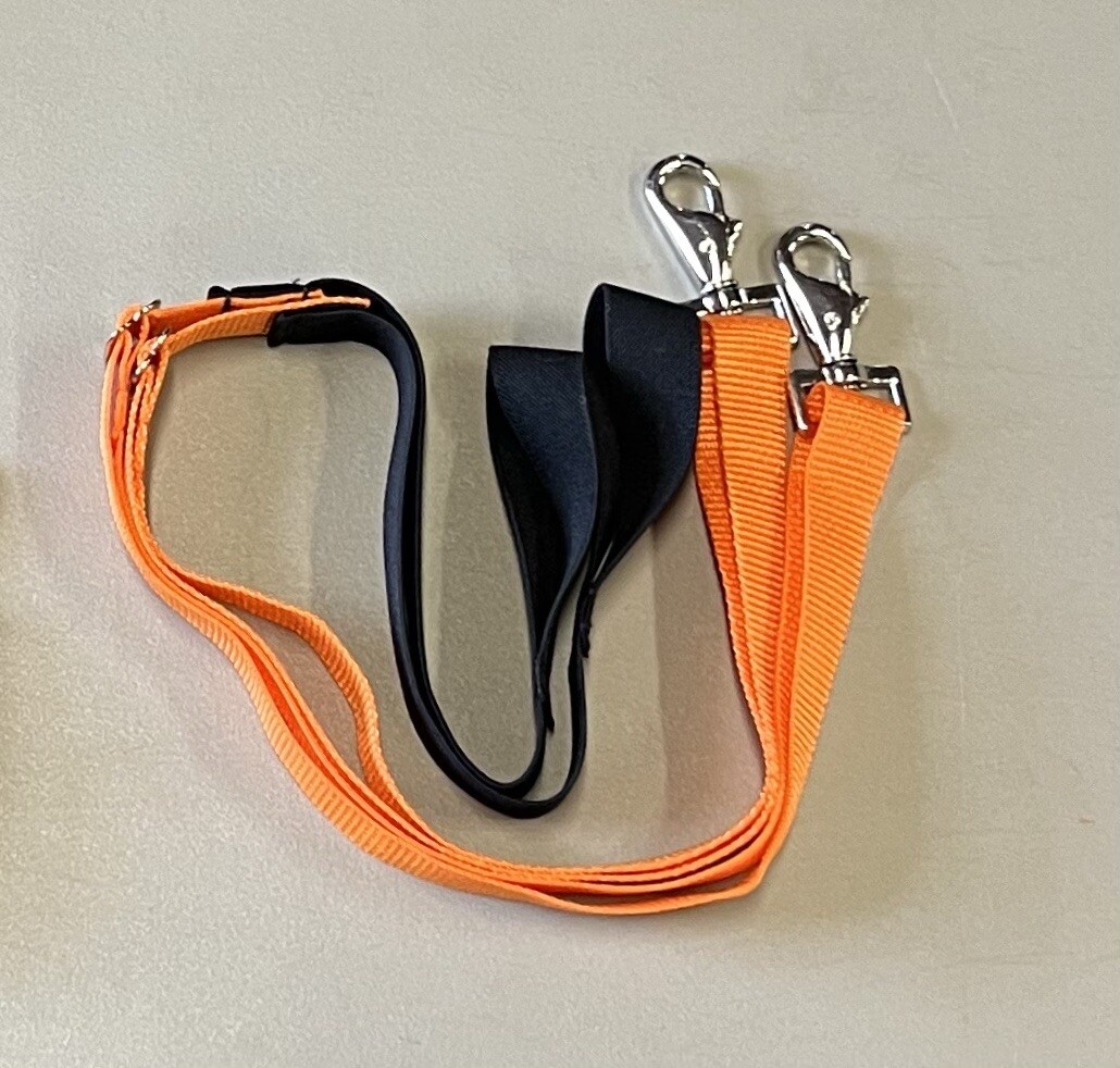 Replacement Leg Straps (2) for Horse Blanket; Elastic + Nylon, Quick Clip