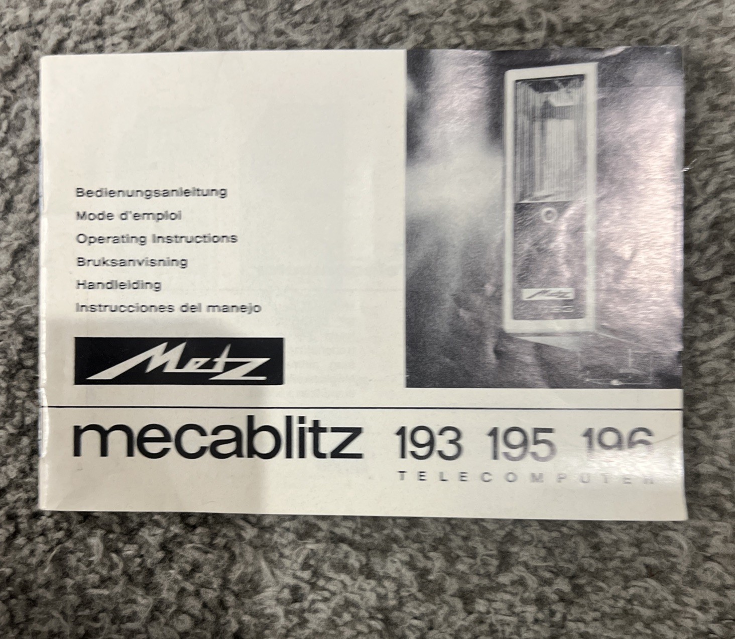 Vintage Metz Mecablitz 196 Telecomputer In Original Box W/instructions