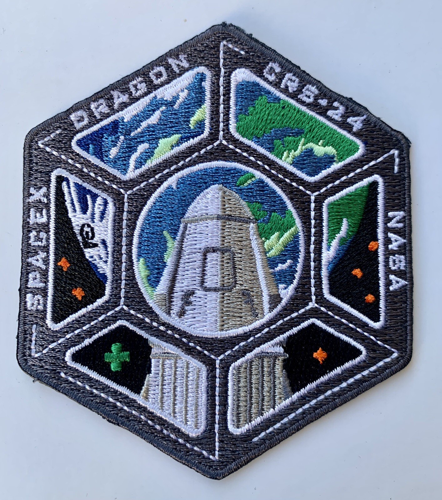 SpaceX CRS-24 NASA Dragon ISS Commercial Resupply Falcon 9 Embroidered Iron Patc