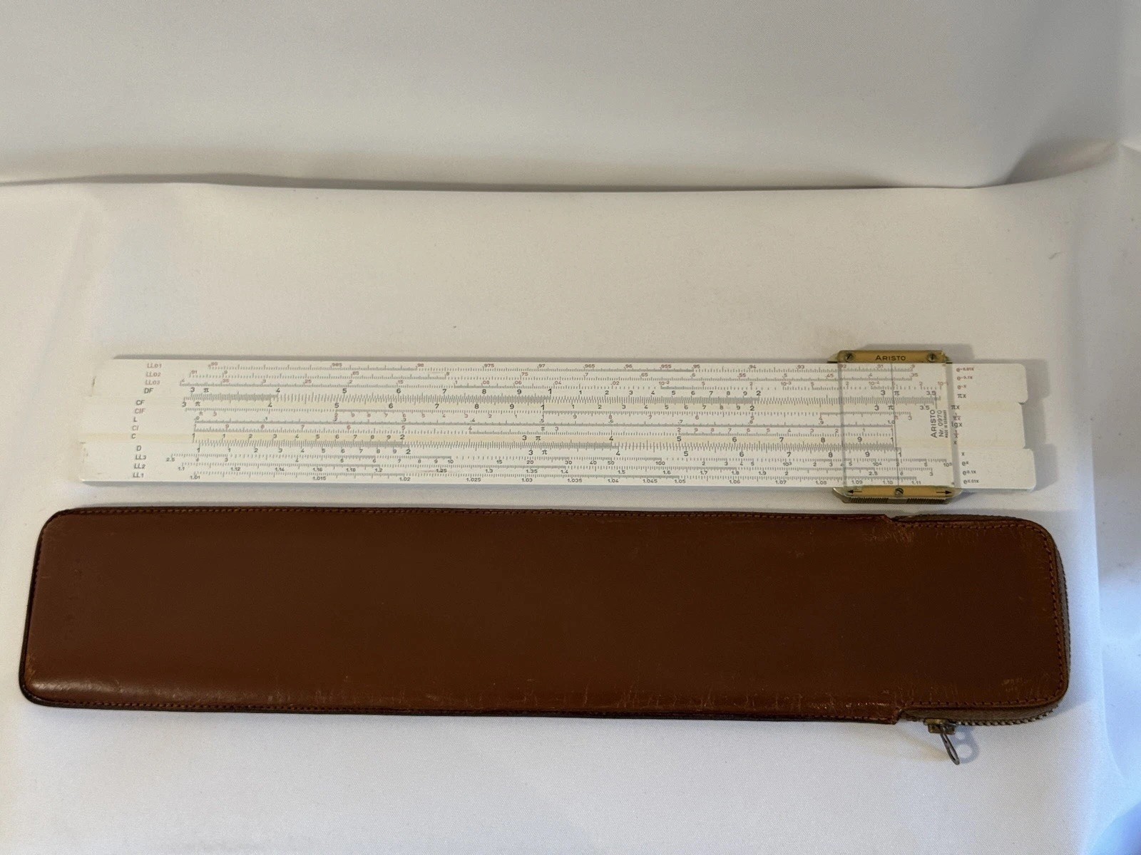 Aristo 0970 MultiLog Slide Rule W/ Leather Case 1963 | Germany | VG Cond.