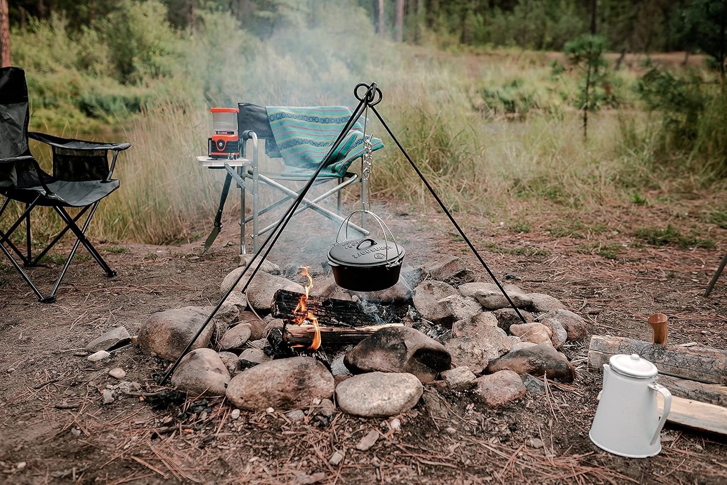 Adjustable Height Campfire Tripod