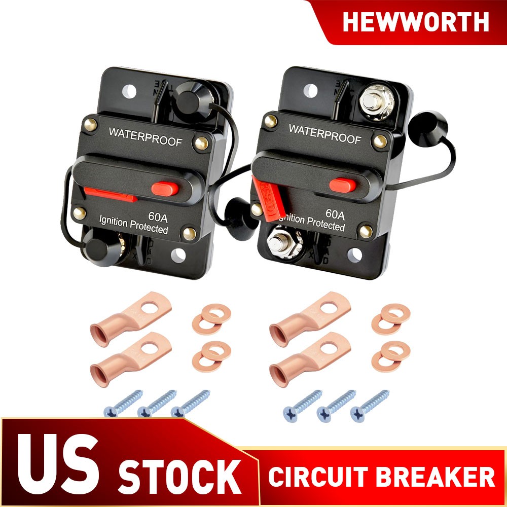 Pair 60 AMP Circuit Breaker 1865115 for All Minn Kota Trolling Motors 12-48V