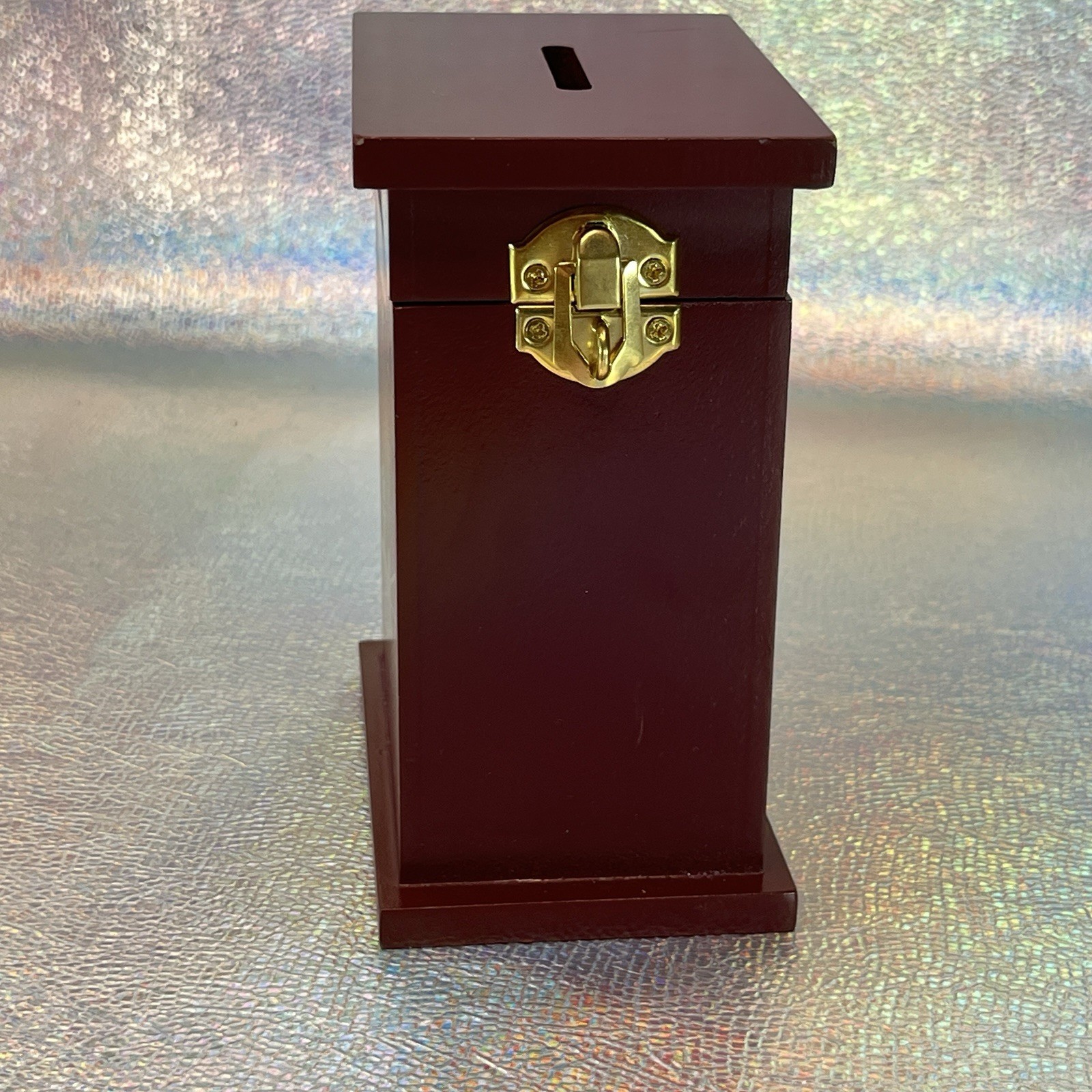 MAHOGANY TZEDAKA BOX