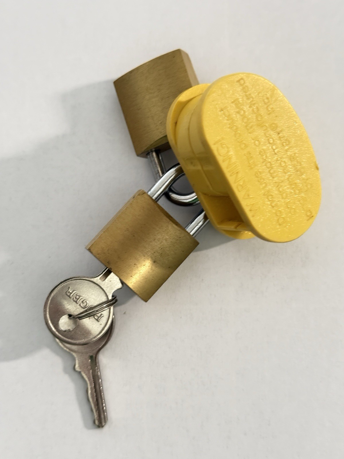 2 Ruger Brass Gun Lock Mini-Lock Padlocks with Keys