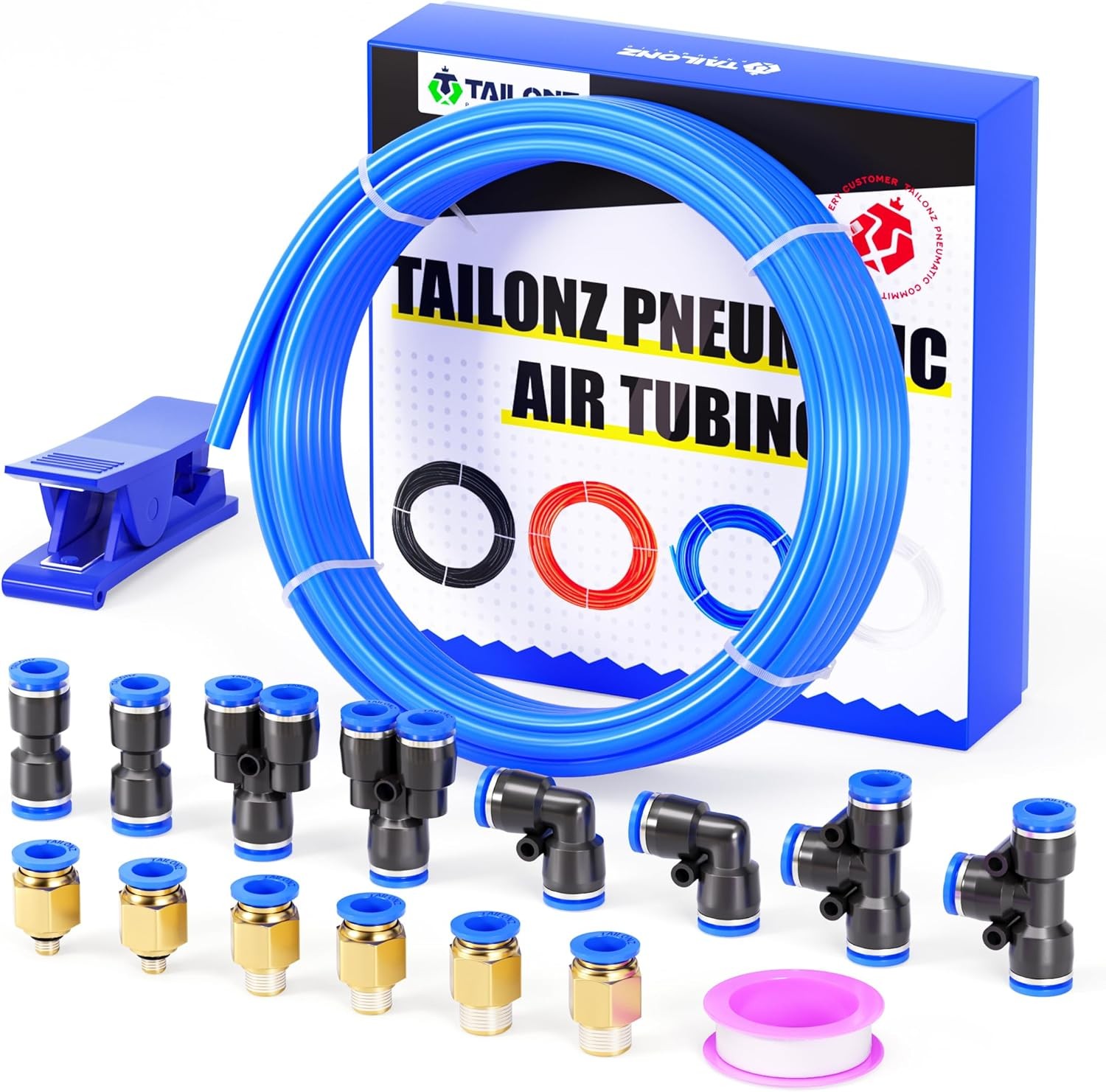 TAILONZ PNEUMATIC Blue 6mm OD 4mm ID Polyurethane PU Air Hose Pipe 6mm,