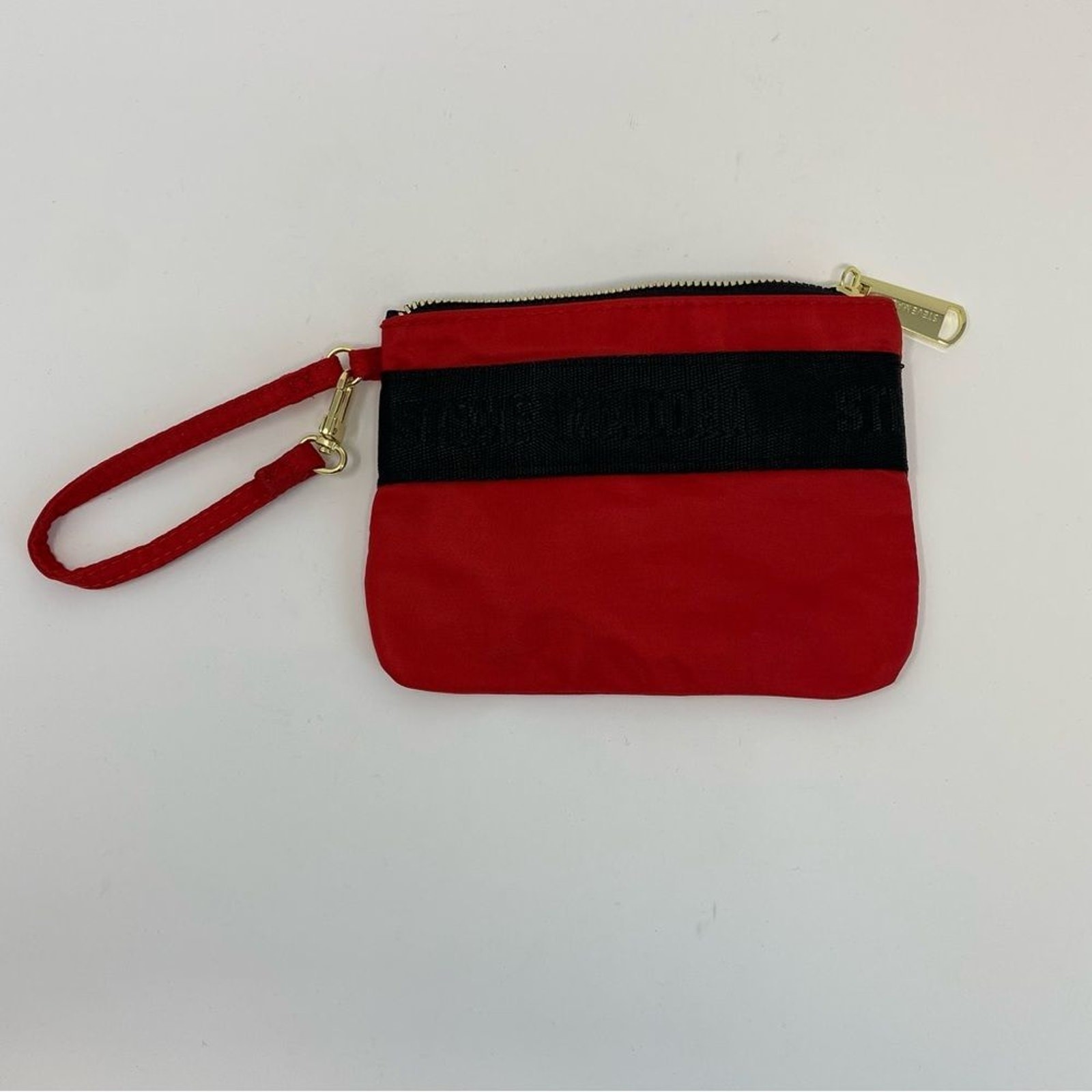 Steve Madden Red Zipper Pouch Wristlet