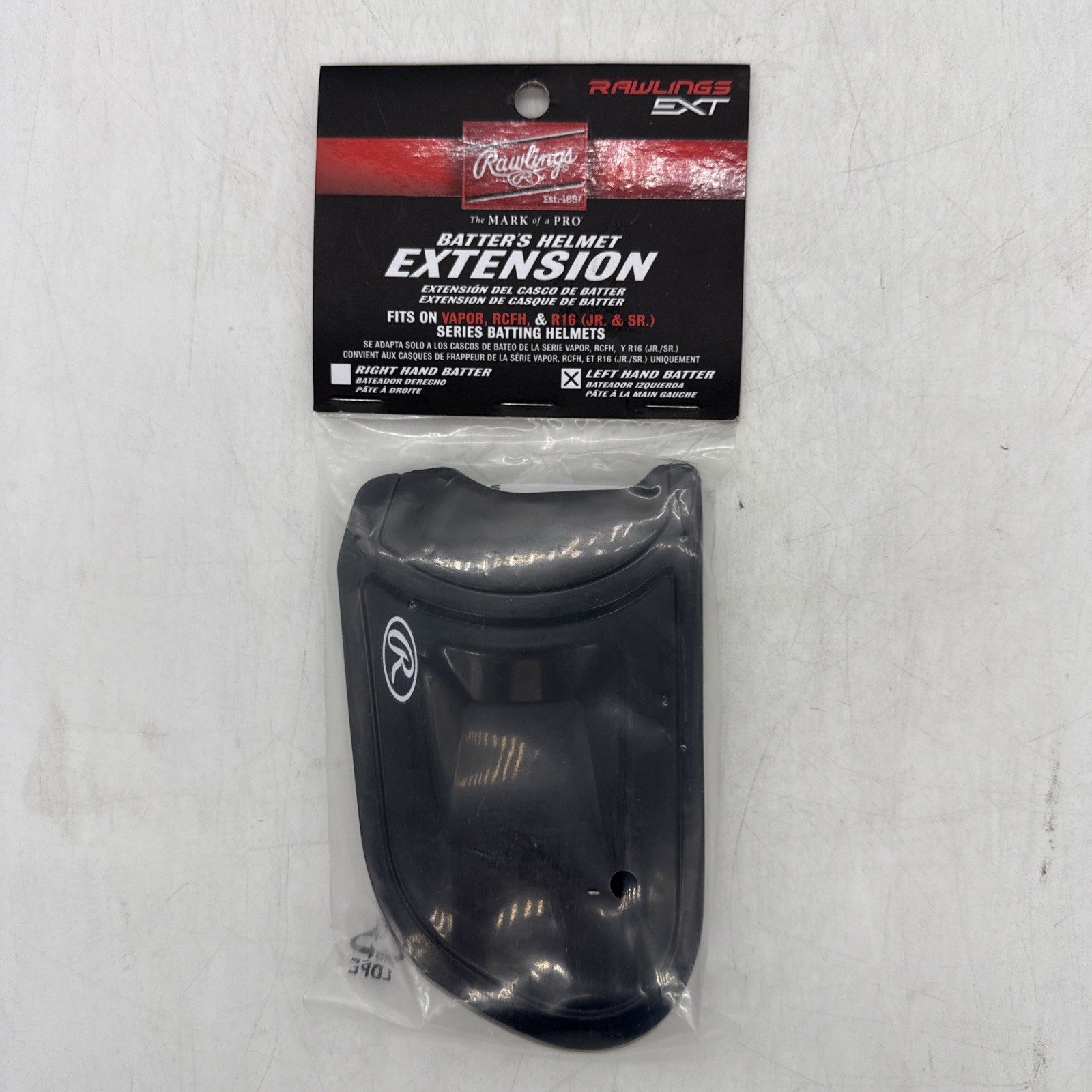 RAWLINGS EXT Left-Hand BATTER HELMET EXTENSION Fits Vapor RCFH & R16 JR. & SR.