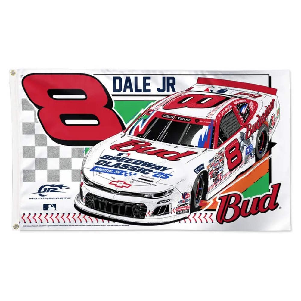 Dale Earnhardt Jr. Budweiser MLB Speedway Classic Deluxe 3x5 Flag
