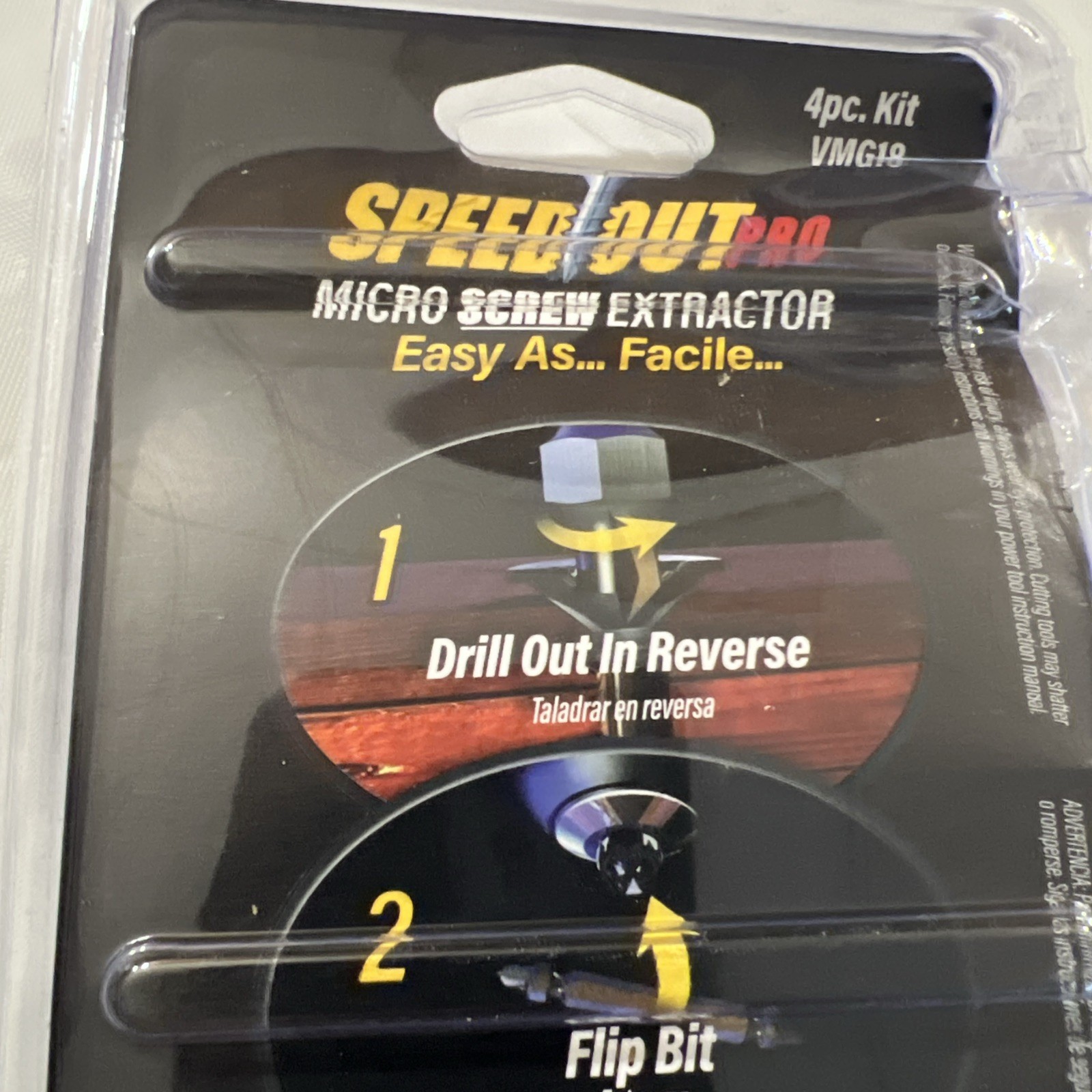 Speed out Pro Micro-Steel Double-Ended 2-in Screw extractor set