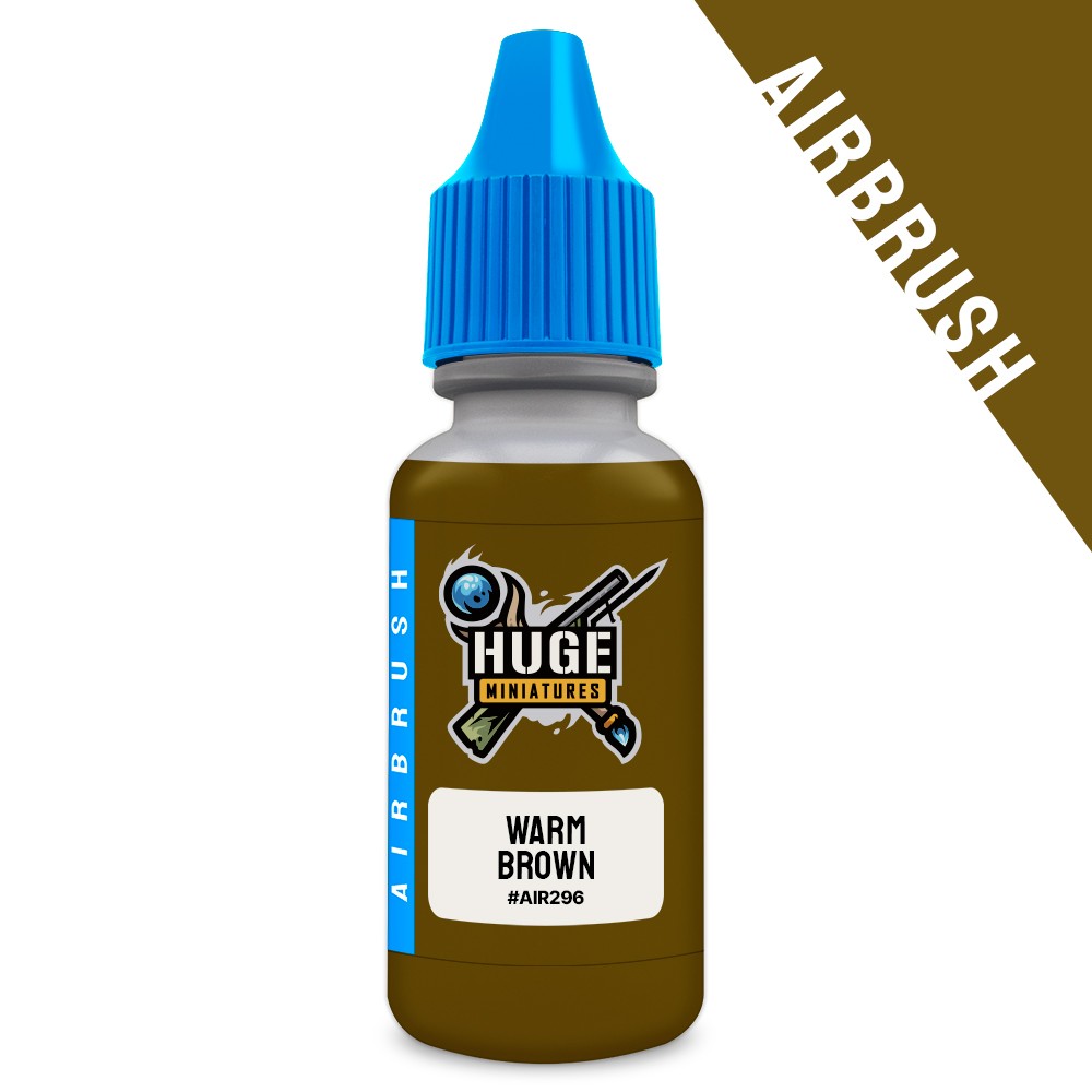 Huge Miniatures Airbrush Paint, Warm Brown Acrylic Model Color – 17ml Bottle