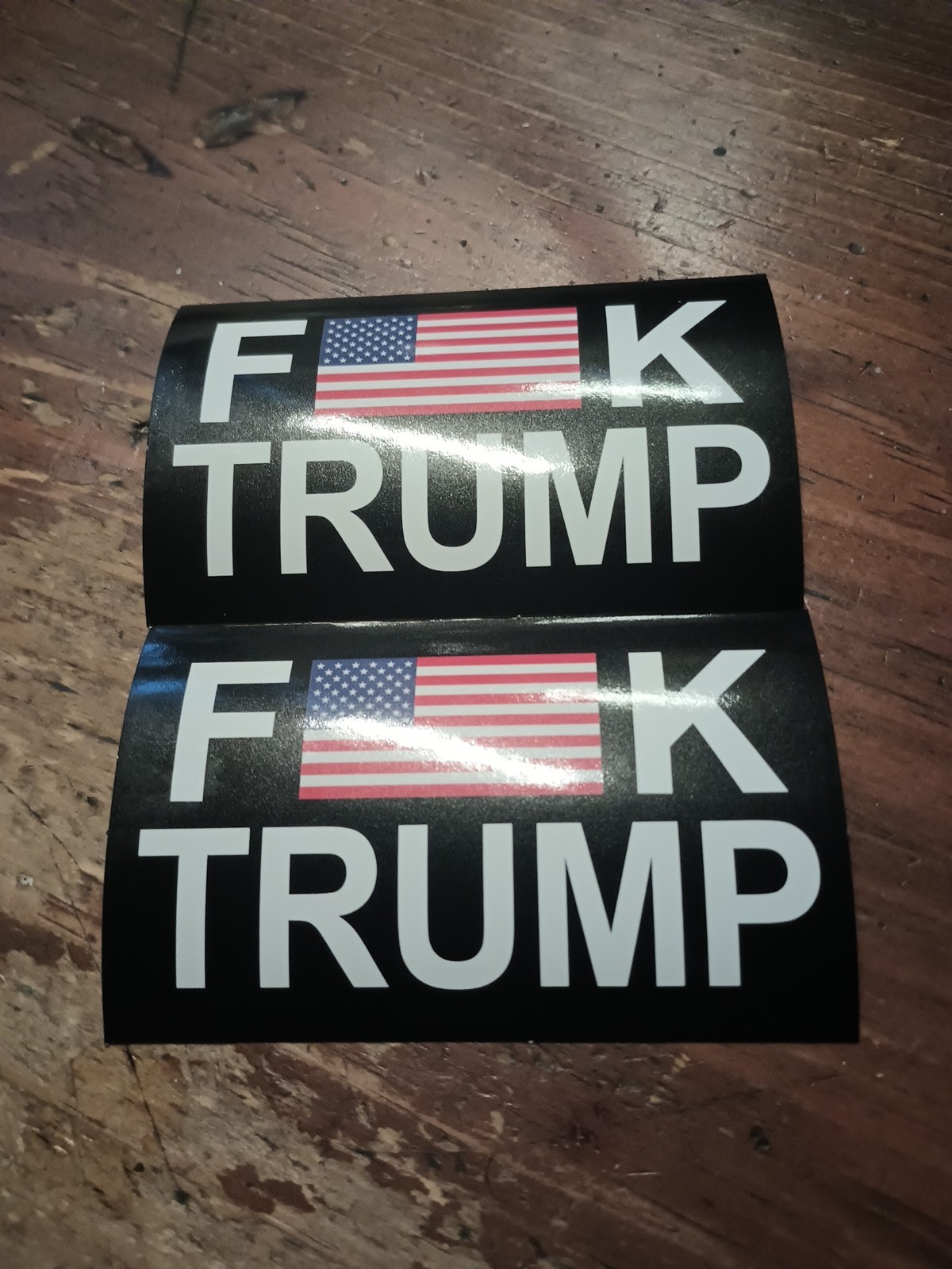 Two F**K TRUMP Stickers 2"x3"