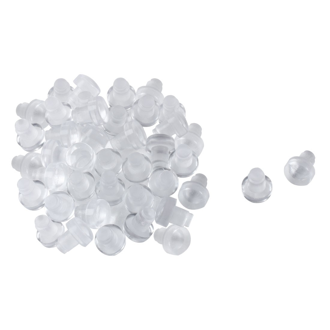32pcs 6mm Soft Clear Flat Stem Bumpers Glide, Patio Outdoor Furniture Table Top