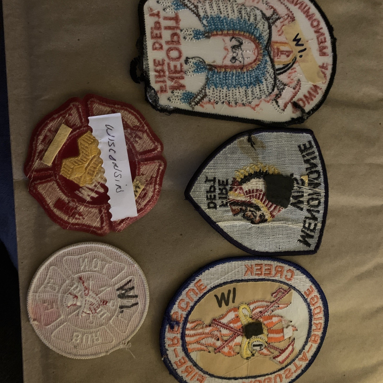 Vintage Wisconsin fire patches (5)