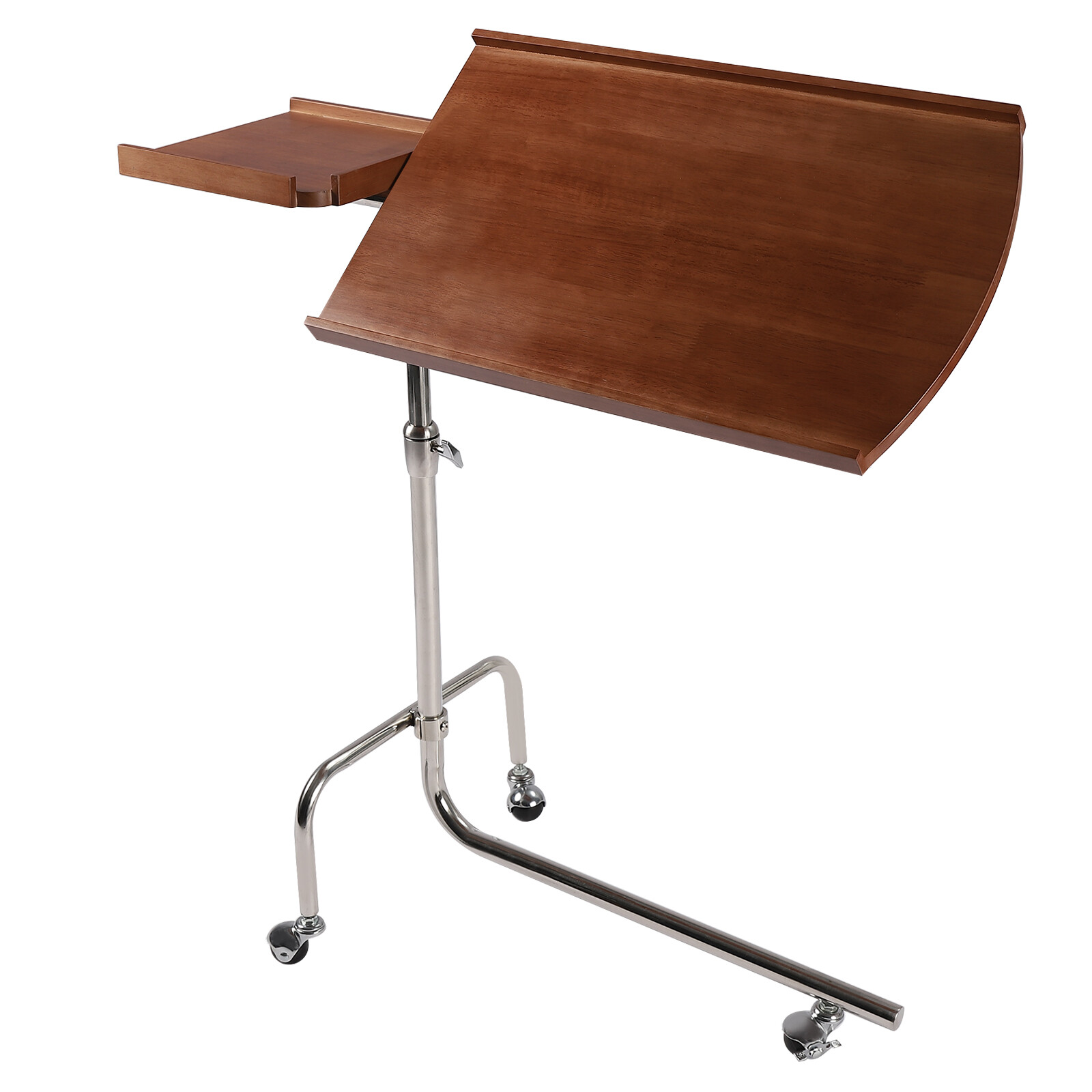 Angle Height Adjustable Rolling Laptop Desk Sofa Bed Tray Notebook Table Stand