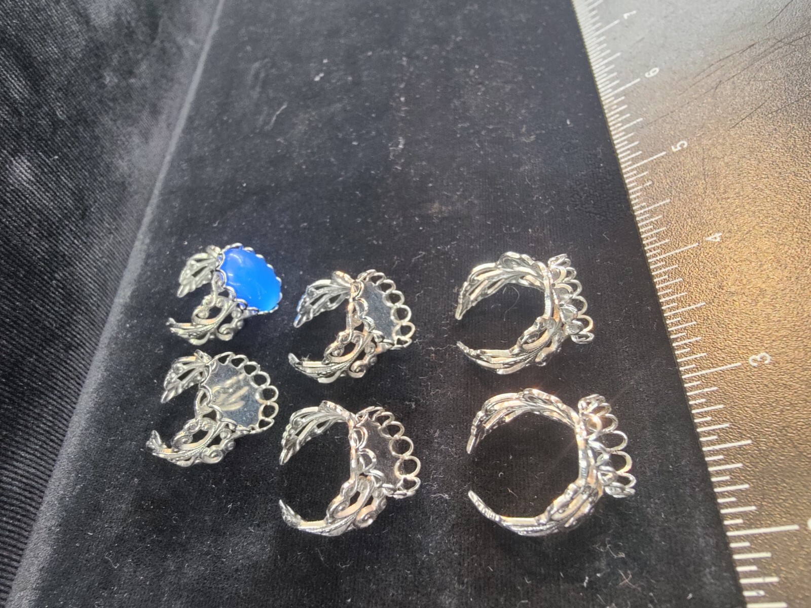 5 PCS 13x18mm Ring Setting Silver Color Plated New