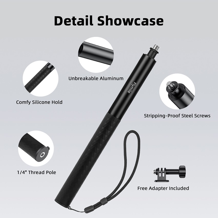 Sports Camera Extension Pole Selfie Stick for DJI POCKET3/Action4/Insta360 X5