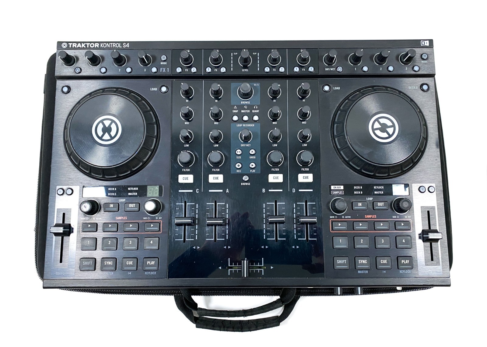 Native Instruments Traktor Kontrol TS4 MK1 DJ Controller w/AC Adapter & PC Cable