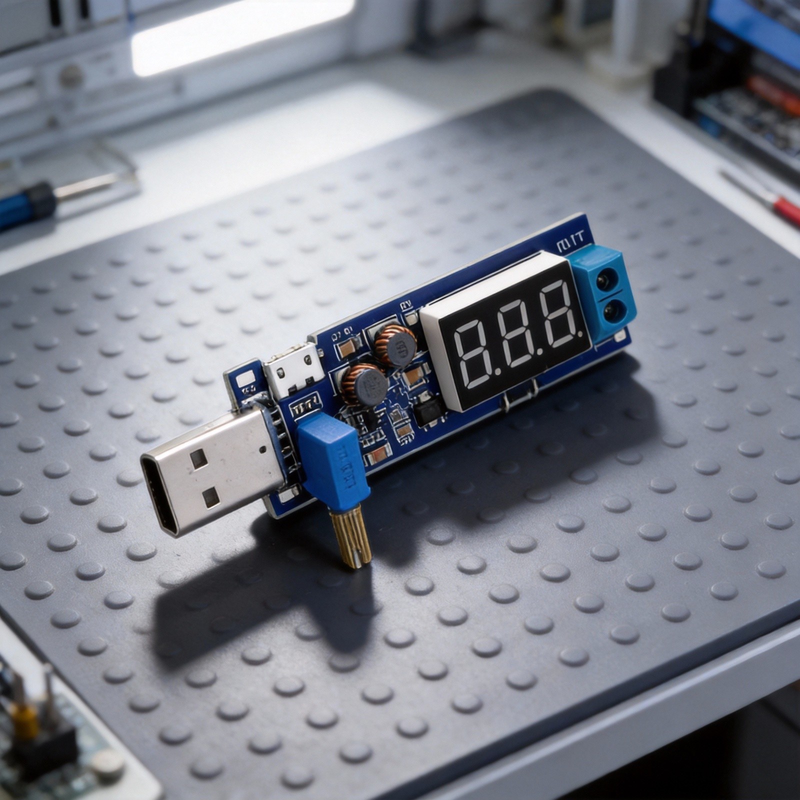 USB Boost Power Regulator Module 5V Input Adjustable Voltage Output Desktop